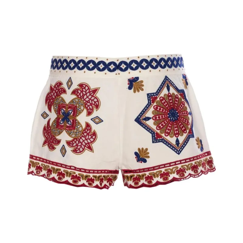 Farm Rio Embroidered design Shorts-1