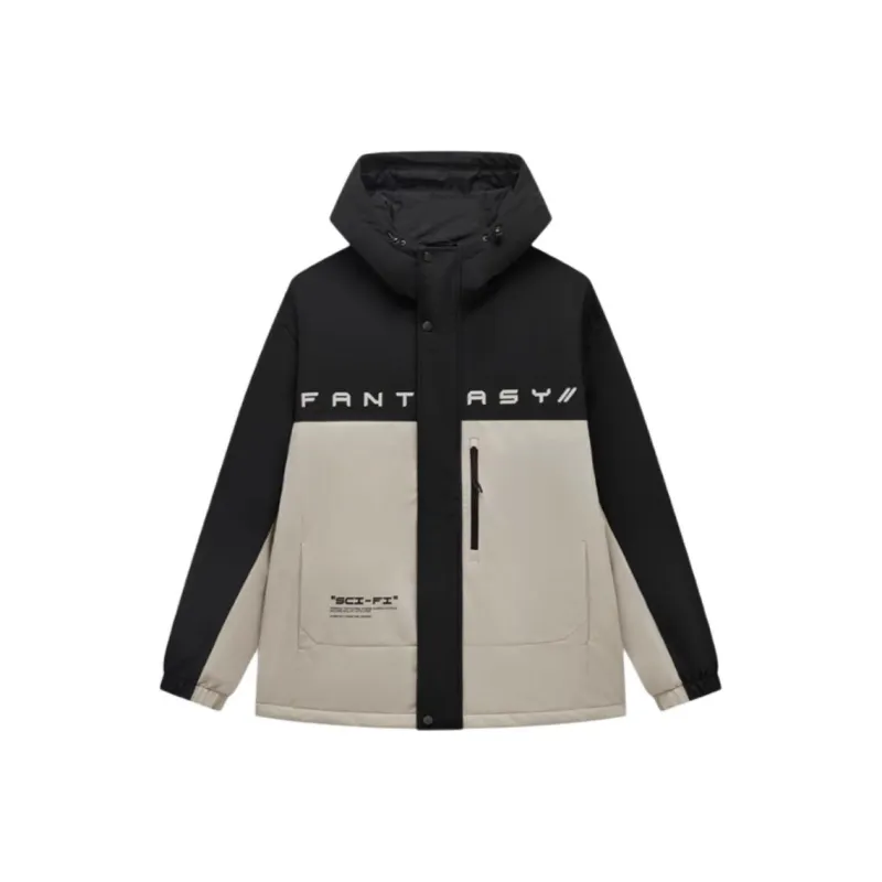 XTEP Puffer Jacket Men's Floating Stone Gray/Jet Black-0