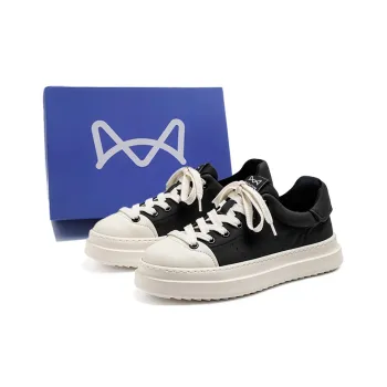 MIIOW Slip Resistant, Abrasion Resistant, Breathable Low Top Skateboard Shoes Men's Black Box