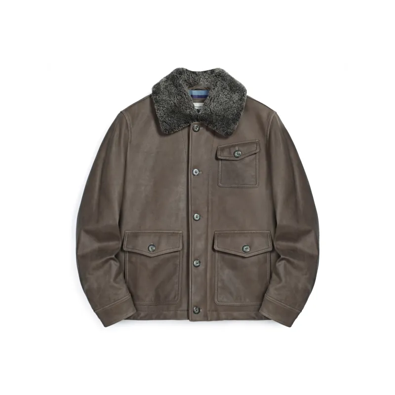 MCS Leather Jacket Men's Dark Coffee-0