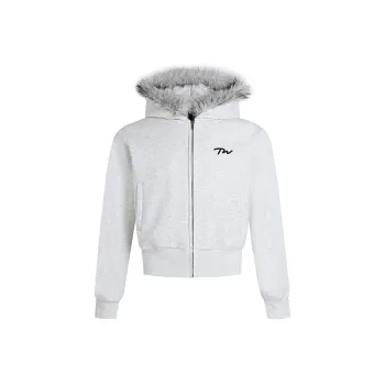 POPWAVE Sweatshirts Unisex Oat Fur Collar Coat