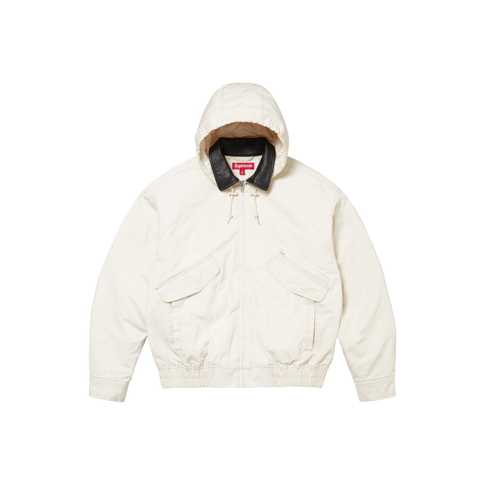 Supreme Leather Collar Utility Jacket FW24 - POIZON