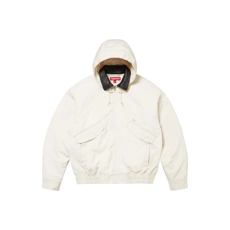 Supreme Leather Collar Utility Jacket FW24-0