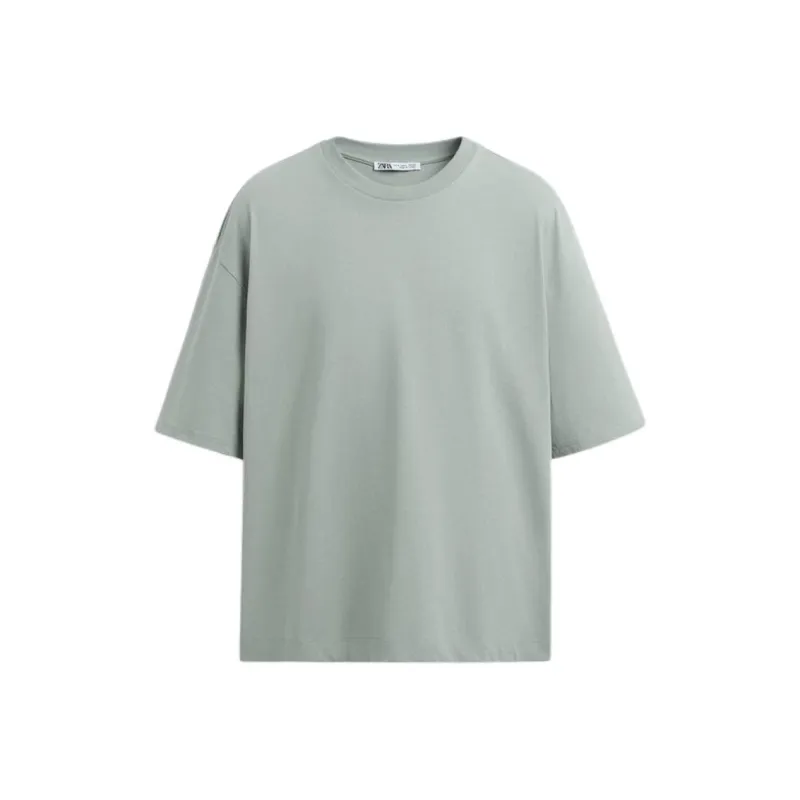 ZARA T Shirts Men Green/Blue-0