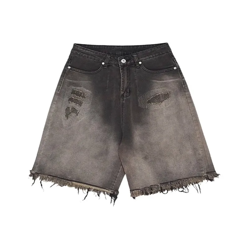 Nuthink Denim Shorts Unisex Black-0
