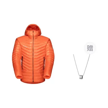 MAMMUT Eigerjoch Down Jacket Unisex Egret Orange Comes With Necklace