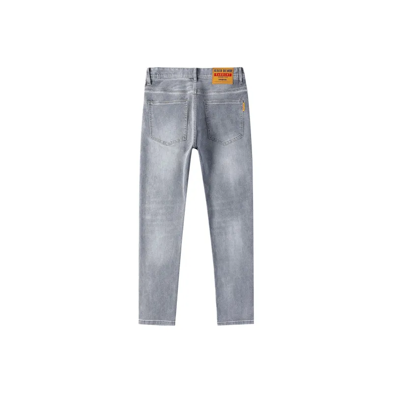 Devanro Jeans Men's Gray Ankle Length Pants-1
