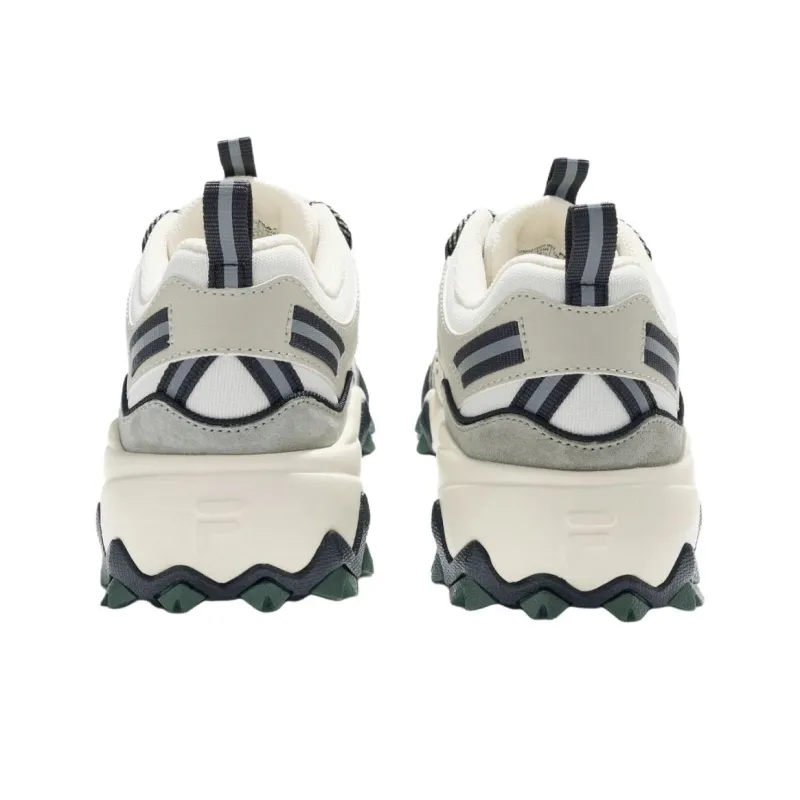 FILA Anti Slip Wear Resistant Low Top Casual Shoes Unisex White Gray-4