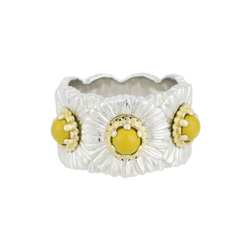 BUCCELLATI Silver Agate Rings Women's Silver/Yellow-1