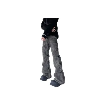 BENATRY Jeans Unisex Black Gray Color