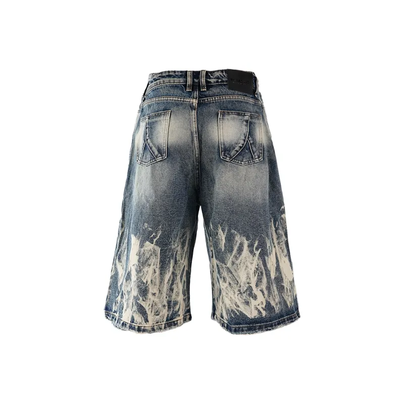WIIPSOLID Denim Shorts Unisex Blue-1