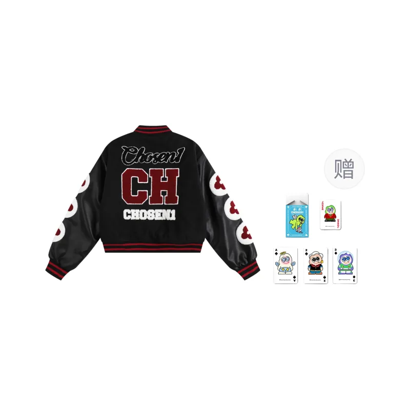 CHOSEN1 CH Baseball Jacket Unisex Red Wine Color Scheme-0