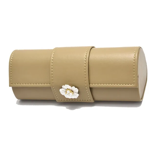 ALOENEY PU Eyeglass Pouch Medium Size Unisex Green/Beige/Brown/Gray-5