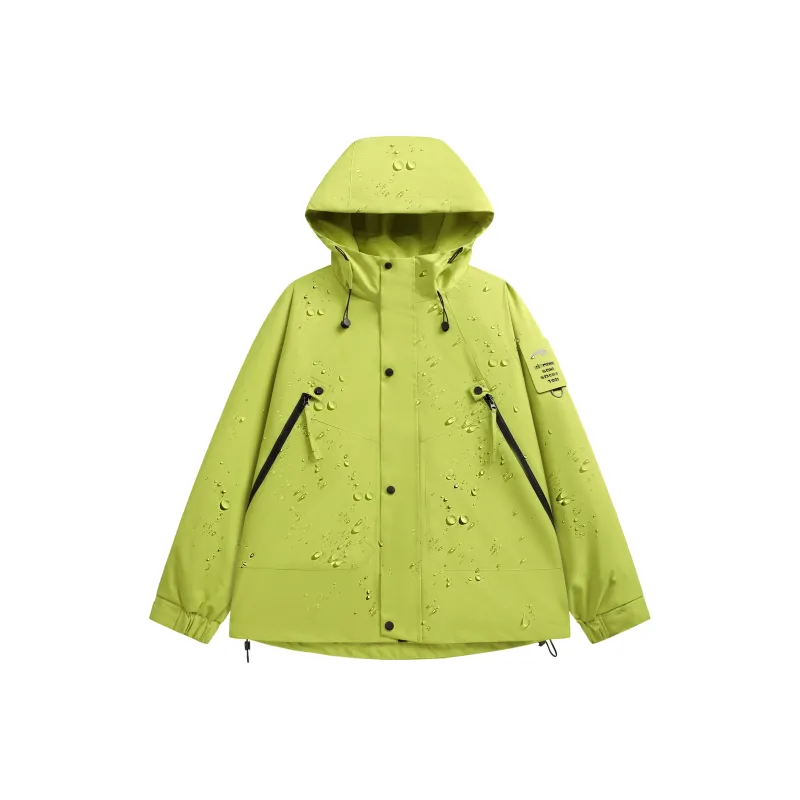 Yalu Water Resistant Windproof UV Protection Breathable Wear Resistant Windbreaker Jacket Unisex Army Green-8