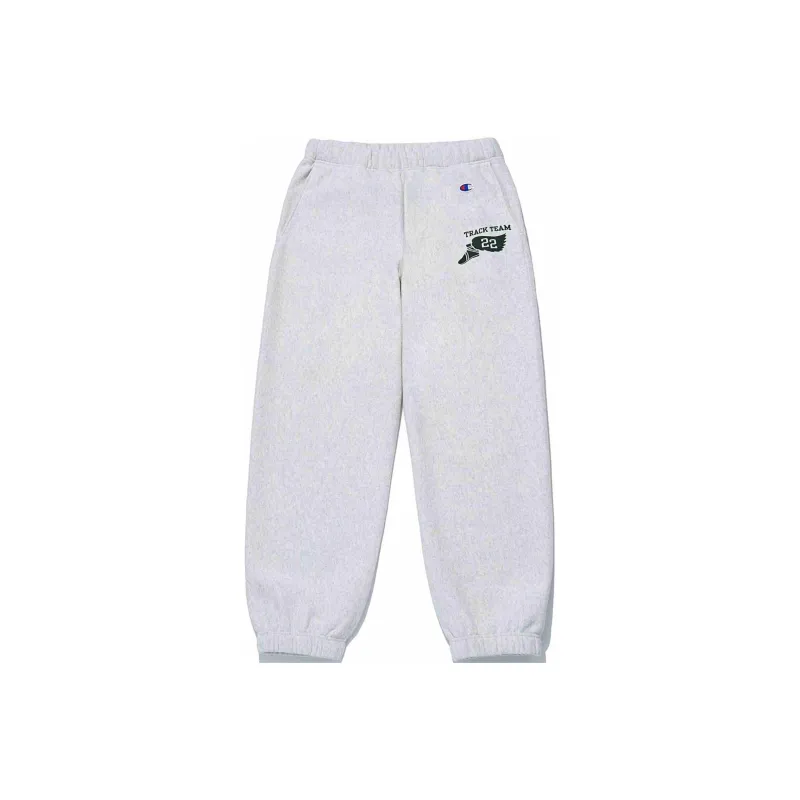 Champion x Thisisneverthat Reverse Weave Knitted Sports Pants Unisex Light Gray-0
