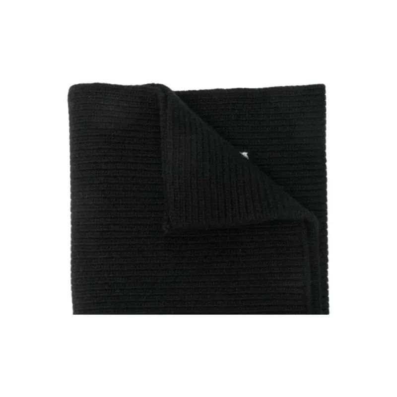 Valentino Cashmere Knit Scarves Unisex Black-2