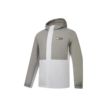 QIAODAN Outdoor Sports Series Trench Coat Men's Autumn Grass/Lunar Rock
