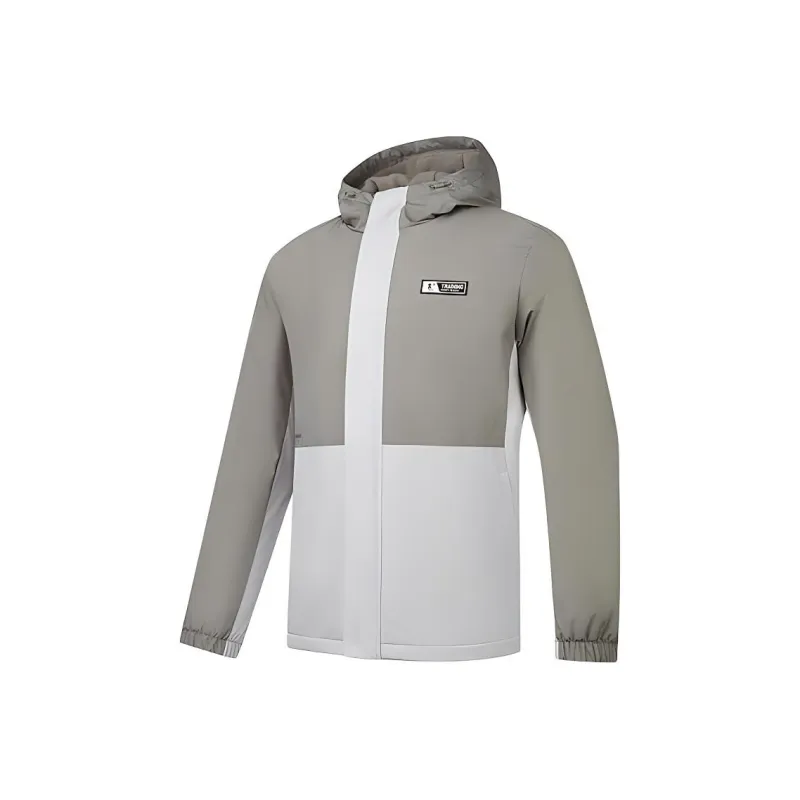 QIAODAN Outdoor Sports Series Trench Coat Men's Autumn Grass/Lunar Rock-0