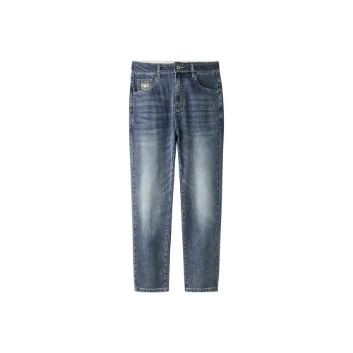 HLA Power Young Series Jeans Men's Blue Gray Denim Gradient
