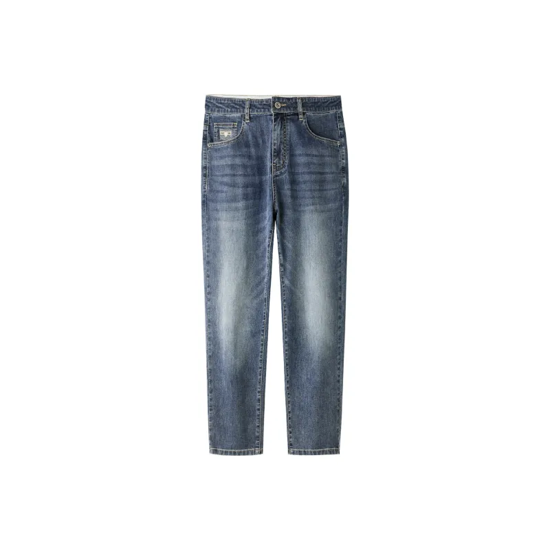HLA Power Young Series Jeans Men's Blue Gray Denim Gradient-0