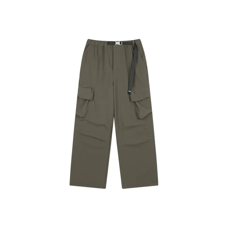 ACMEITEM Cargo Pants Unisex Dark Brown Green-0