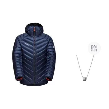 MAMMUT Broad Down Jacket Unisex Ocean Blue Comes With Necklace
