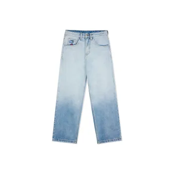 MIND ERROR Jeans Unisex White Blue Gradient