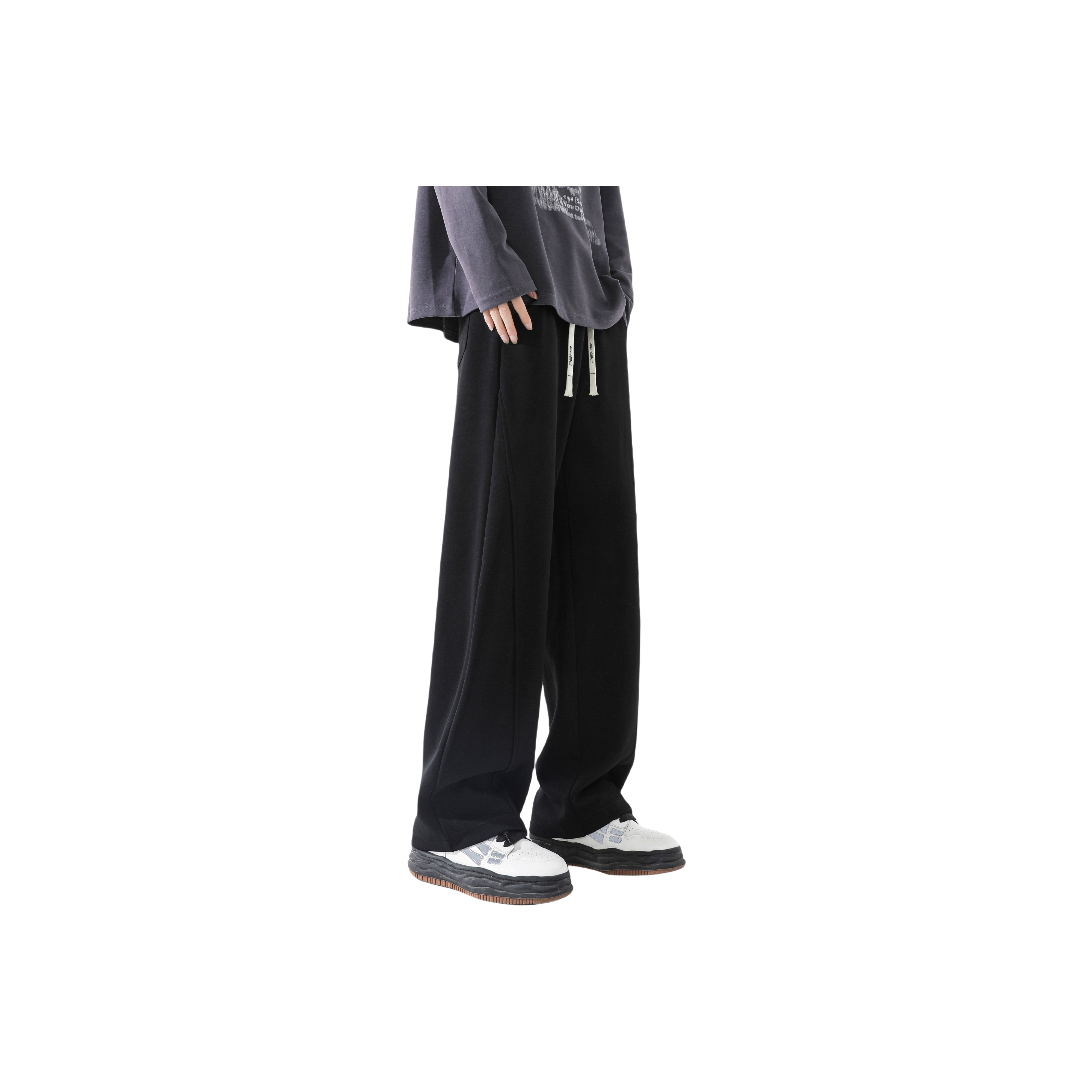 MOPE Knitted Sweatpants Unisex Dark Gray L - POIZON