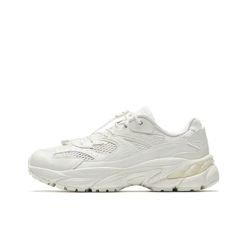 Anta AT802 Slip Resistant And Breathable Low Top Casual Shoes Women's Ivory White