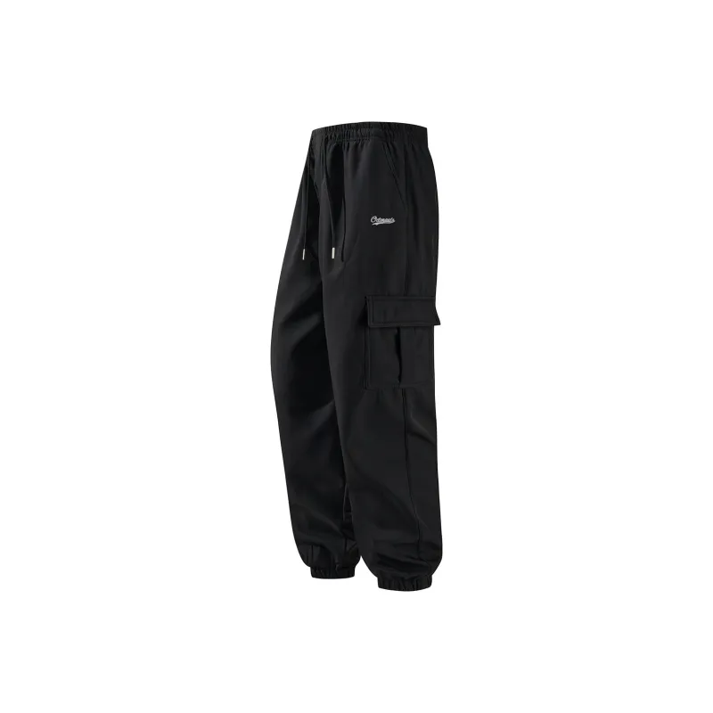 Small Columns Under The Sea Cargo Pants Unisex Black-0