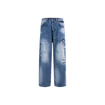 HOZZS Jeans Unisex Ice Point Blue