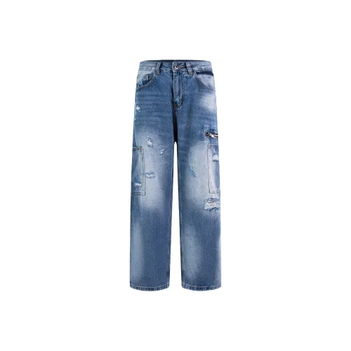 HOZZS Jeans Unisex Ice Point Blue