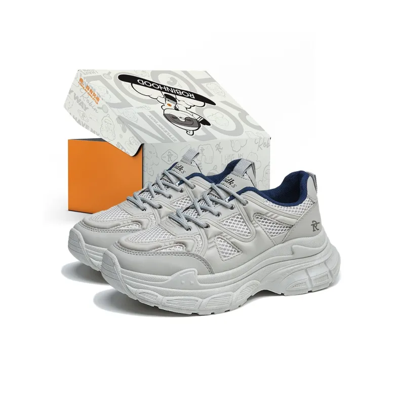 ROBINHOOD Slip Resistant, Abrasion Resistant, Breathable, Lightweight Low Top Chunky Sneakers Women's Box Included-2