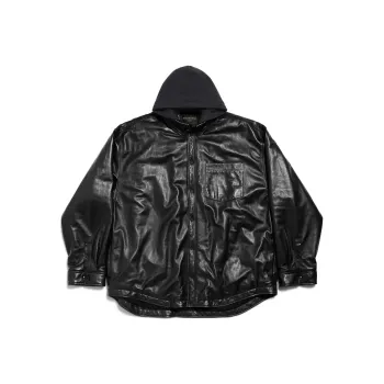 Balenciaga Leather Shirt Parka