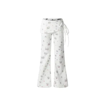 YINLEI Casual Pants Unisex White