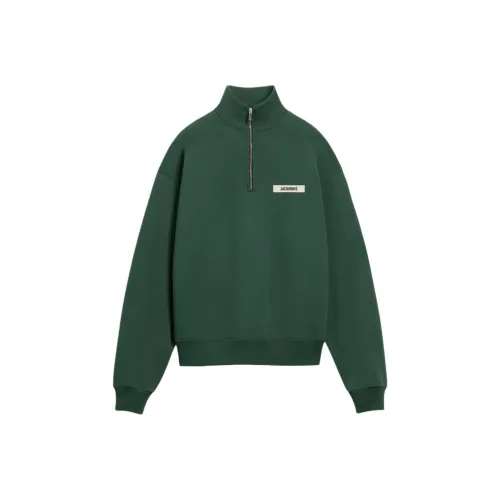 Jacquemus Logo Patch Quater Zipped Sweatshirt