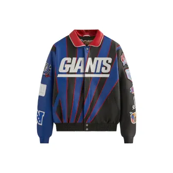 KITH X Jeff Hamilton Nfl Giants Leather Varsity Jacket