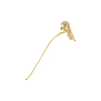 BYTHERE Hairpins Pale Greenish White Jade Women's