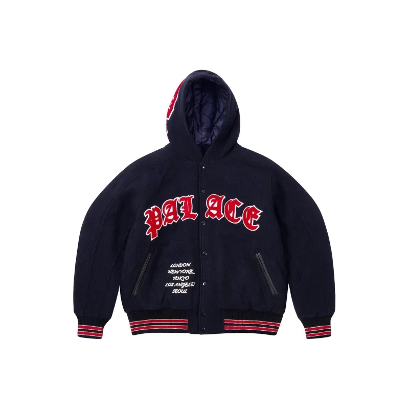 PALACE Hooded Varsity Jacket-0
