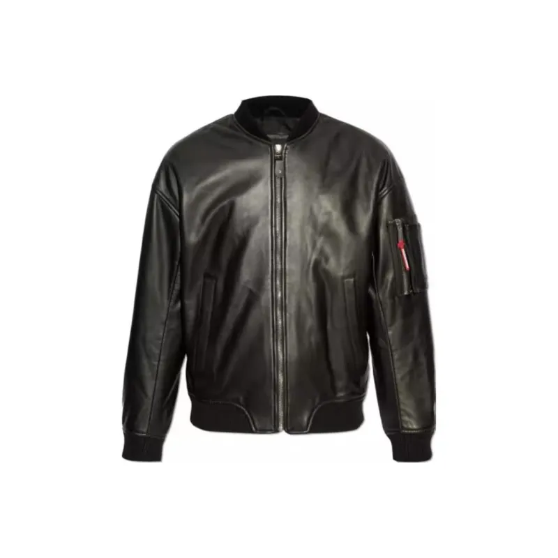 DSQUARED 2 Zip Up Leather Jacket-0