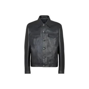 FENDI Fabiana Filippi Long Sleeved Leather Jacket