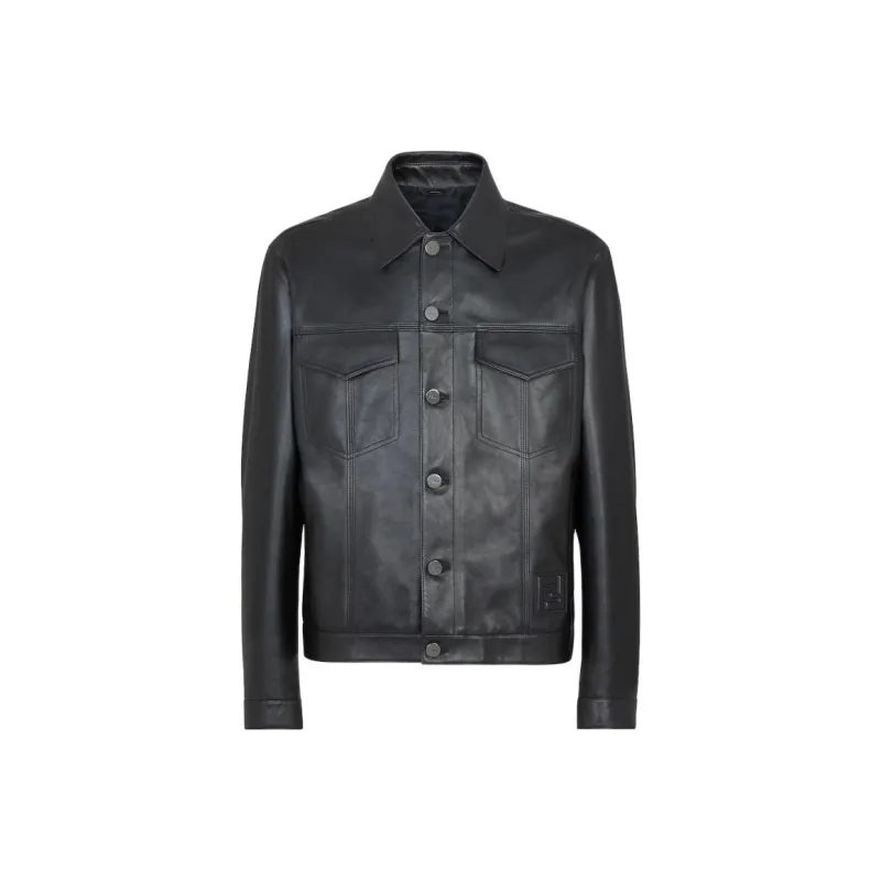 FENDI Fabiana Filippi Long Sleeved Leather Jacket-0