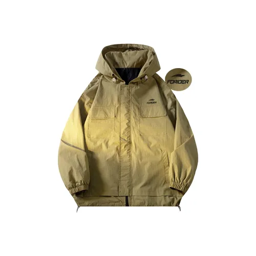 WESMART Windbreaker Jackets Unisex Black