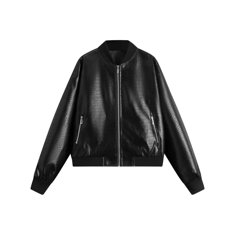 TELENT Leather Jacket Unisex White[Print]-2