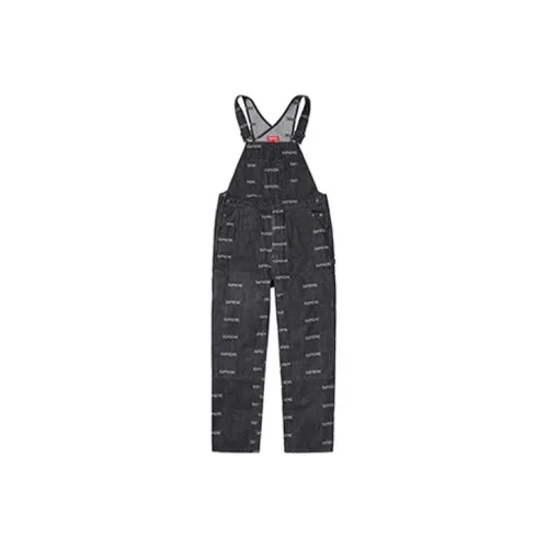 Supreme Logo Denim Overalls