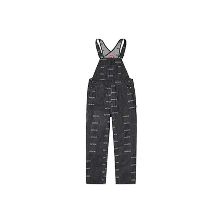 Supreme Logo Denim Overalls-0