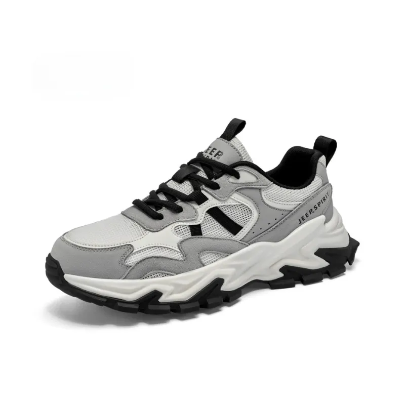 JEEP SPIRIT Chunky Sneakers Men Low Top Gray-2