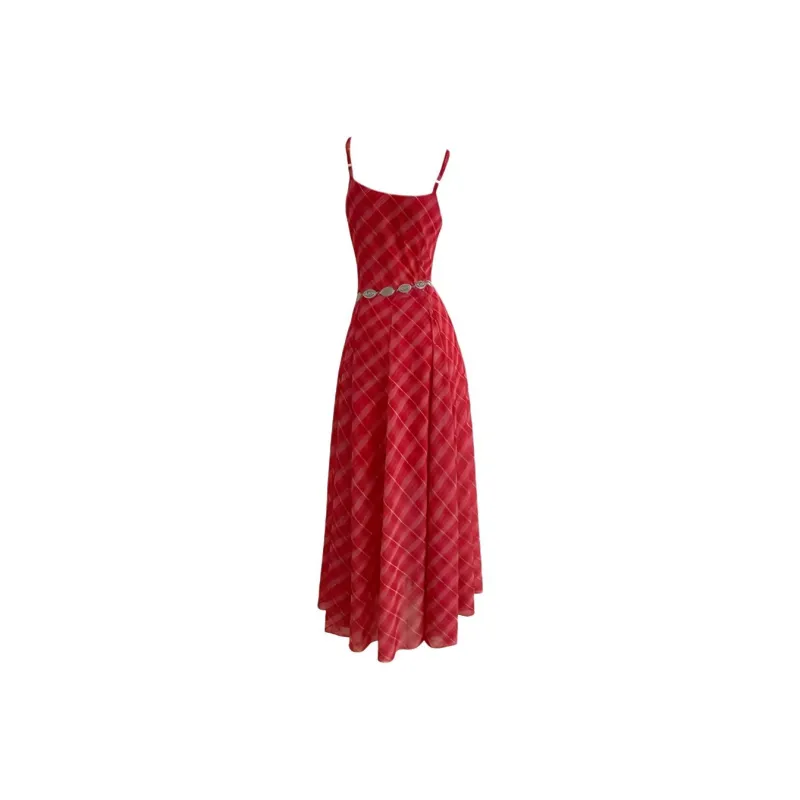TENNE GIRL Slip Dress Women's Red-1