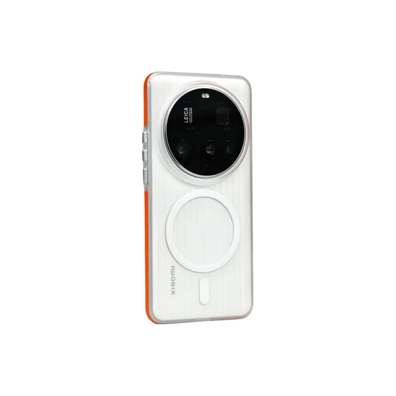PENGKEXING PC Material Anti Slip Corrugated Magnetic Phone Cases Compatibility With Xiaomi 15 Ultra/14/13 Solid Color-4