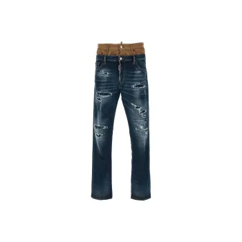 DSQUARED 2 Double Waisted Straight Leg Jeans